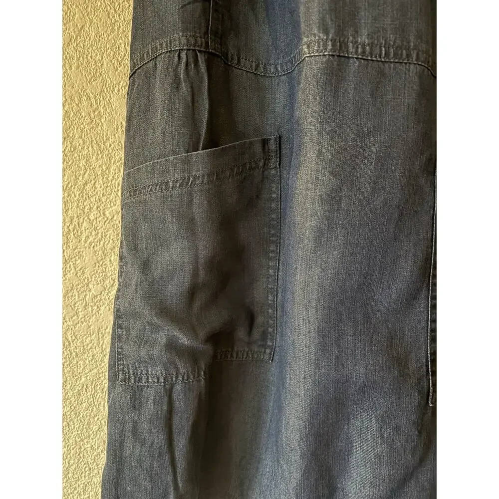 NEW Natural Life Dakota Tie-Back Dress Denim Blue Size Medium NWT Boho Pockets - Picture 5 of 9